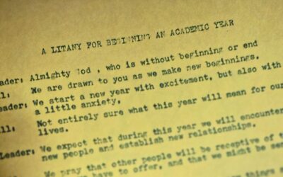 A Litany For Beginning An Academic Year